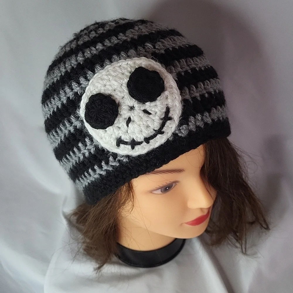 Disney Nightmare before Xmas Jack Skellington hat beanie knit Handmade